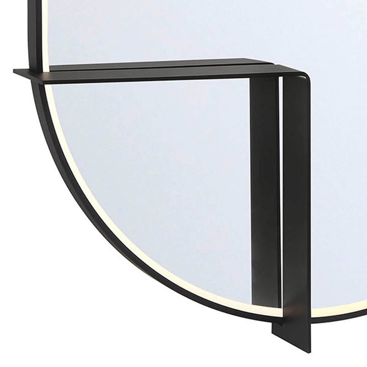 Chadwick Medium LED Oval Mirror 24" x 36", Brushed Black