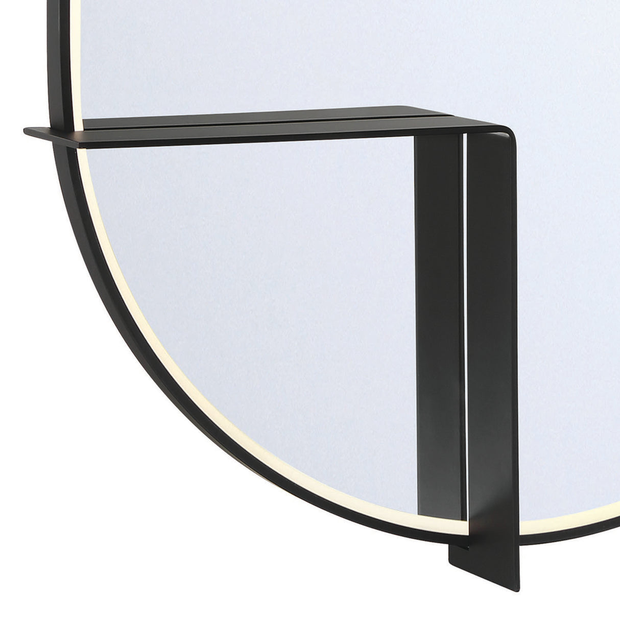 Chadwick Large LED Oval Mirror 24" x 42", Brushed Black