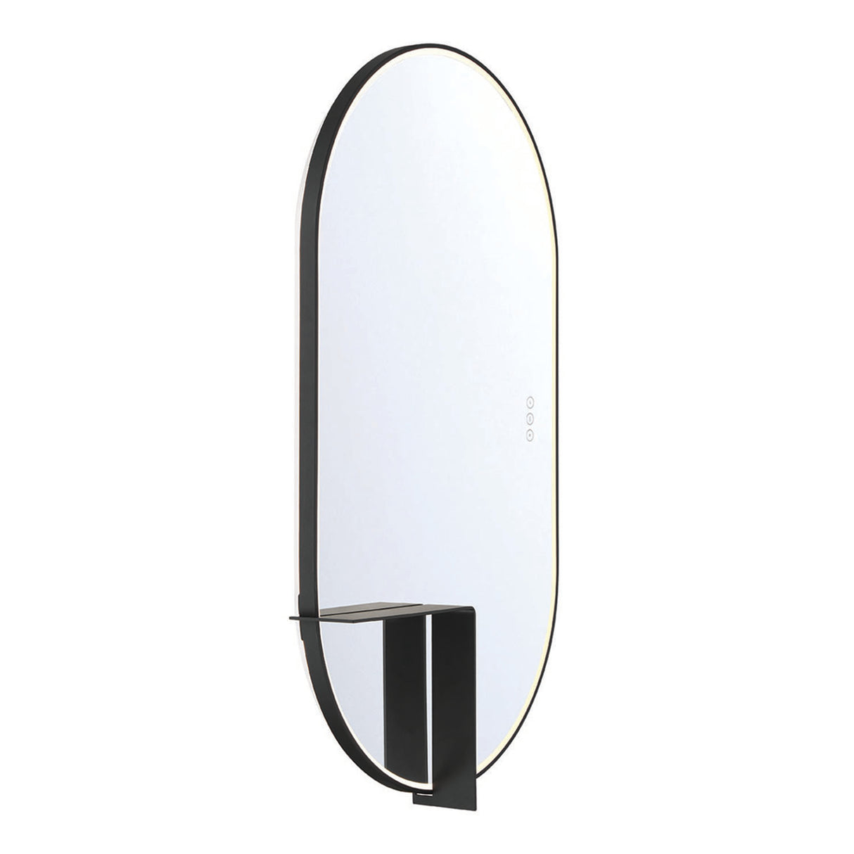 Chadwick Large LED Oval Mirror 24" x 42", Brushed Black