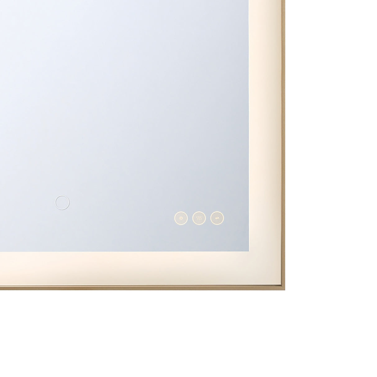 Demott Medium LED Rectangular 22" x 30", Brushed Brass