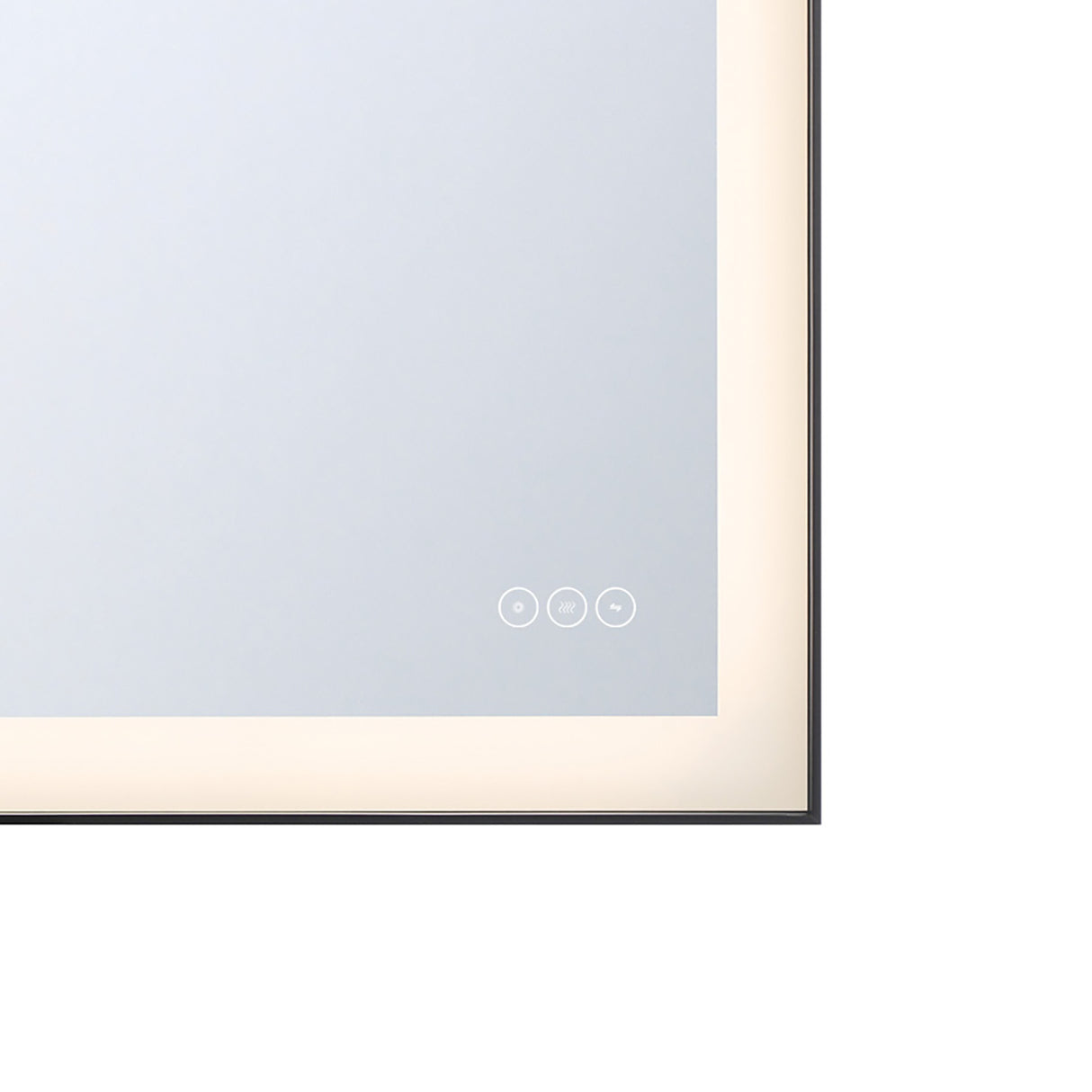 Demott Large LED Rectangular 28" x 36", Brushed Black