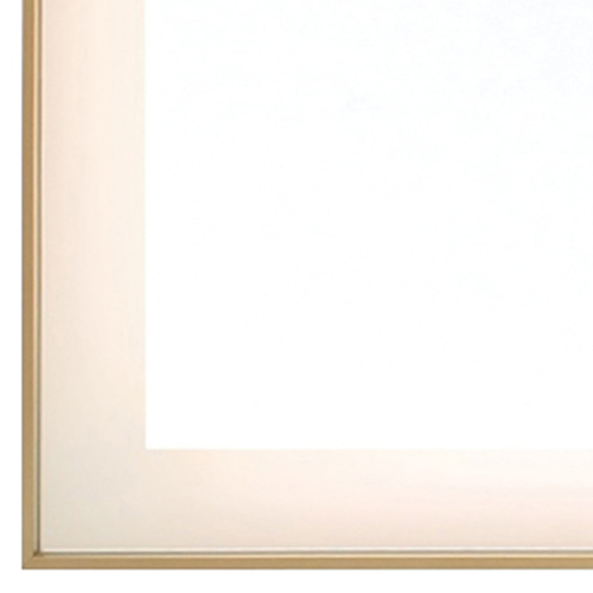 Demott Large LED Rectangular 28" x 36", Brushed Brass