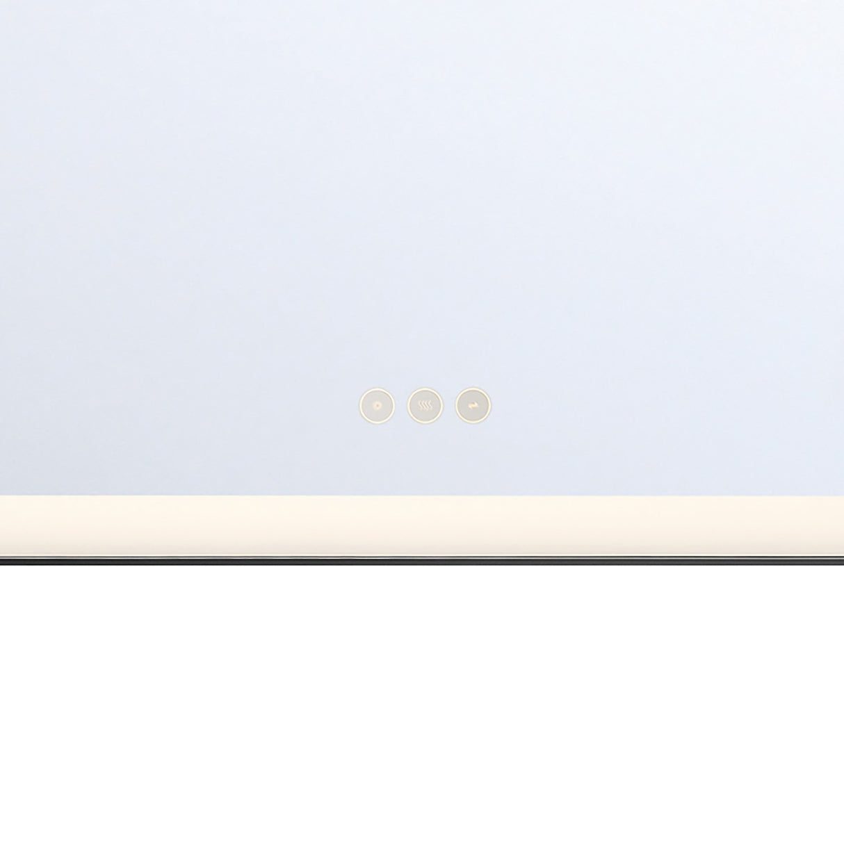 Demott Extra Large LED Rectangular Mirror 54" x 32", Brushed Black