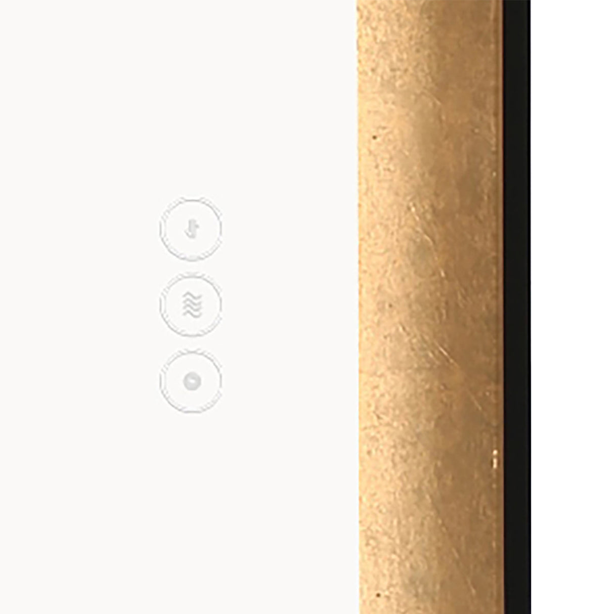 Oakdene Full Length LED Rectangular Mirror 26" x 65", Brushed Black and Brass Foil