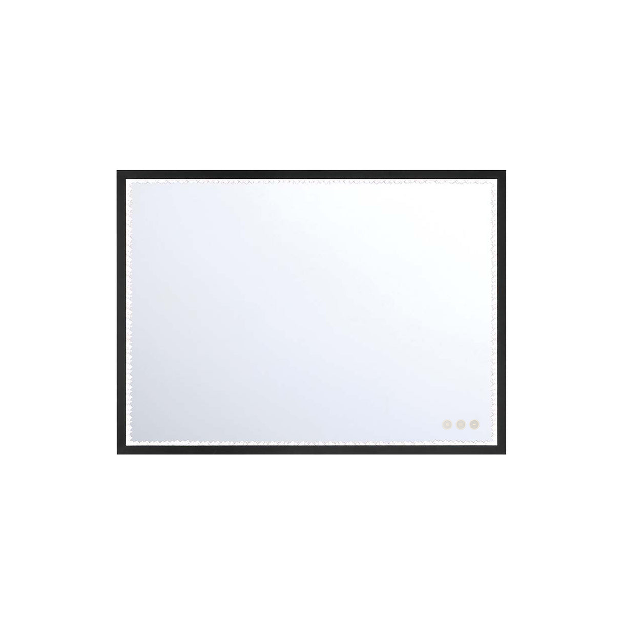 Mildred Medium LED Rectangular Mirror 22" x 30", Brushed Black