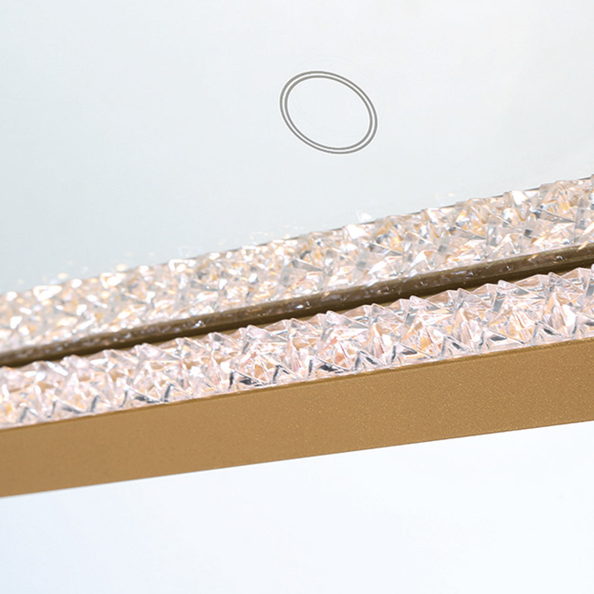 Mildred Large LED Rectangular Mirror 28" x 36", Brushed Brass