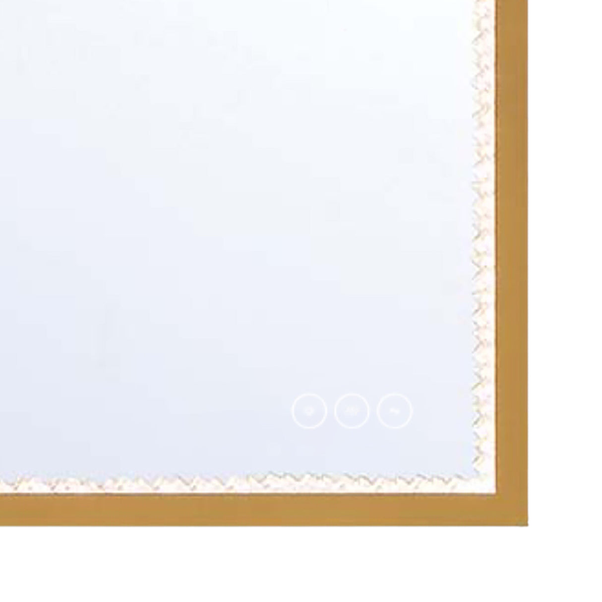 Mildred Medium LED Rectangular Mirror 22" x 30", Brushed Brass