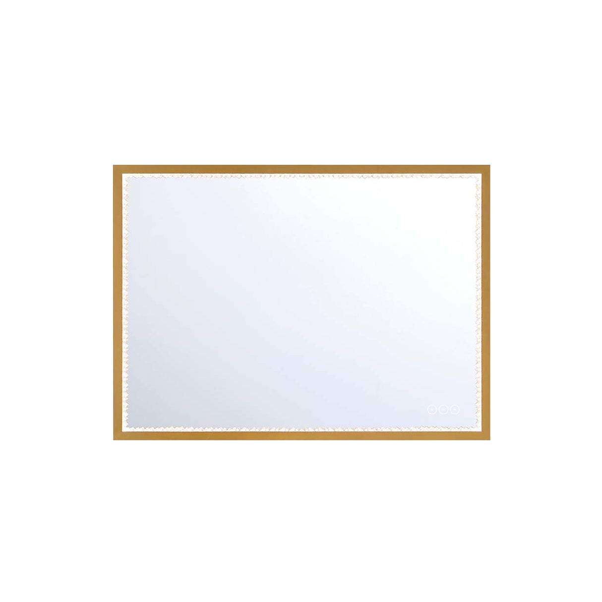 Mildred Medium LED Rectangular Mirror 22" x 30", Brushed Brass