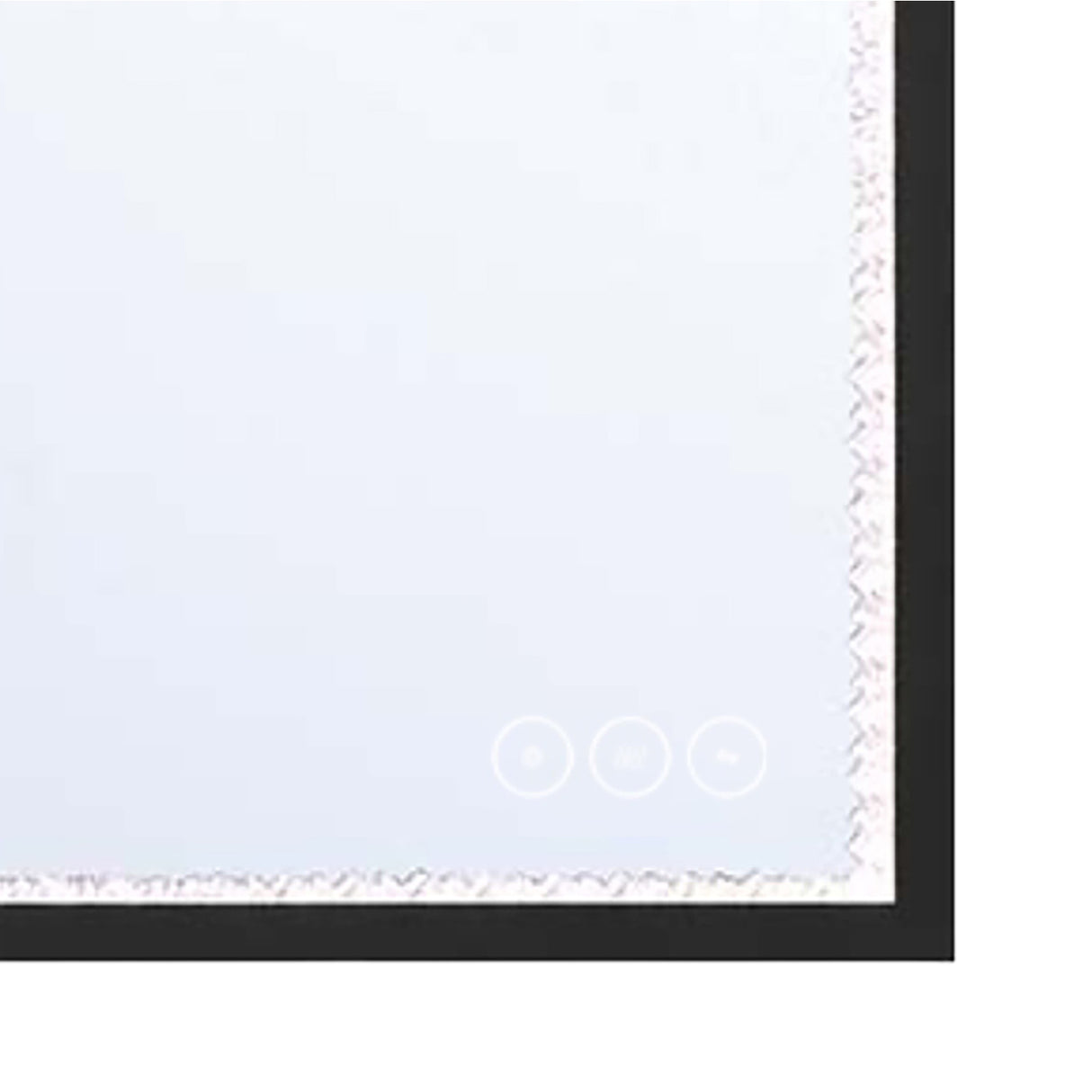 Mildred Large LED Rectangular Mirror 28" x 36", Brushed Black