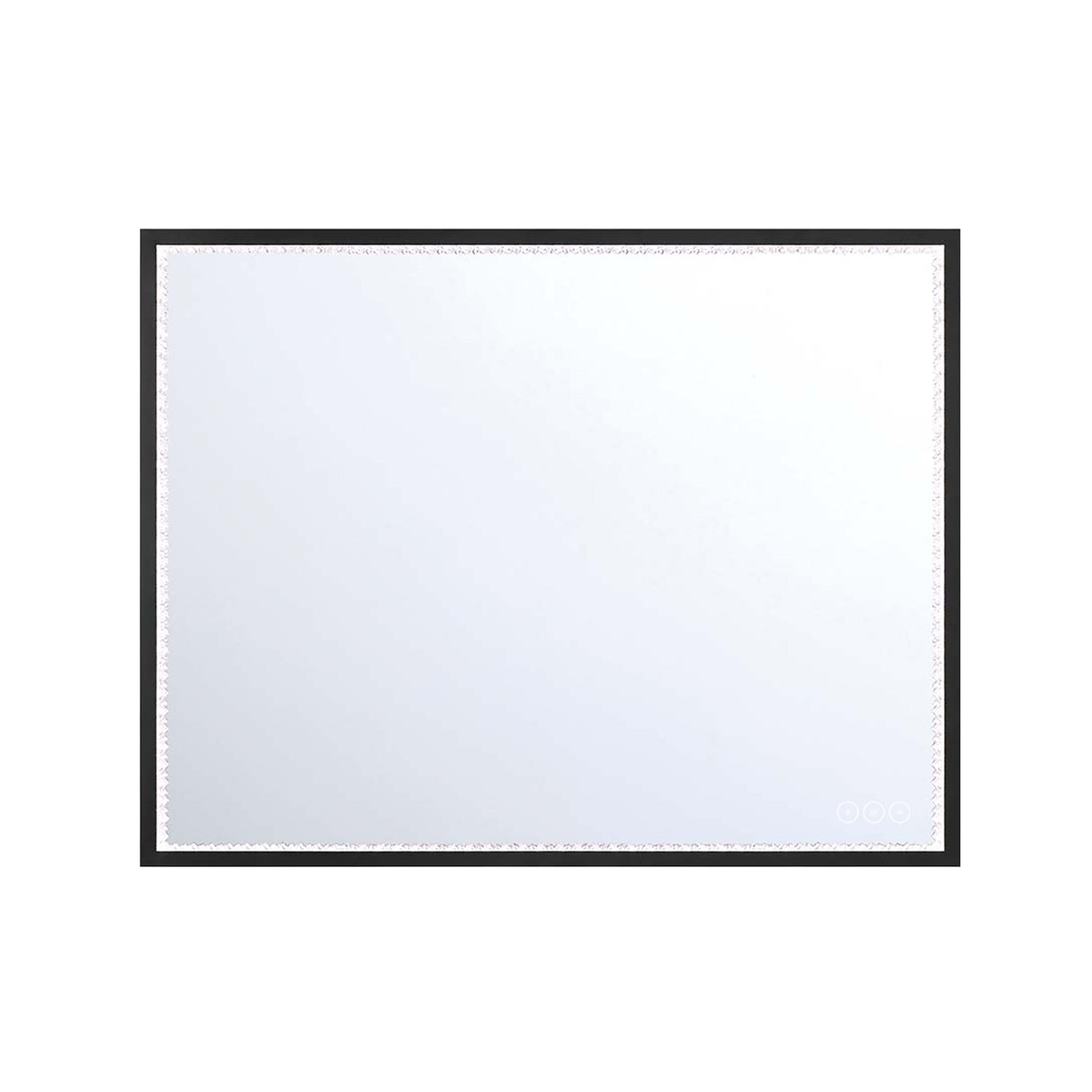 Mildred Large LED Rectangular Mirror 28" x 36", Brushed Black