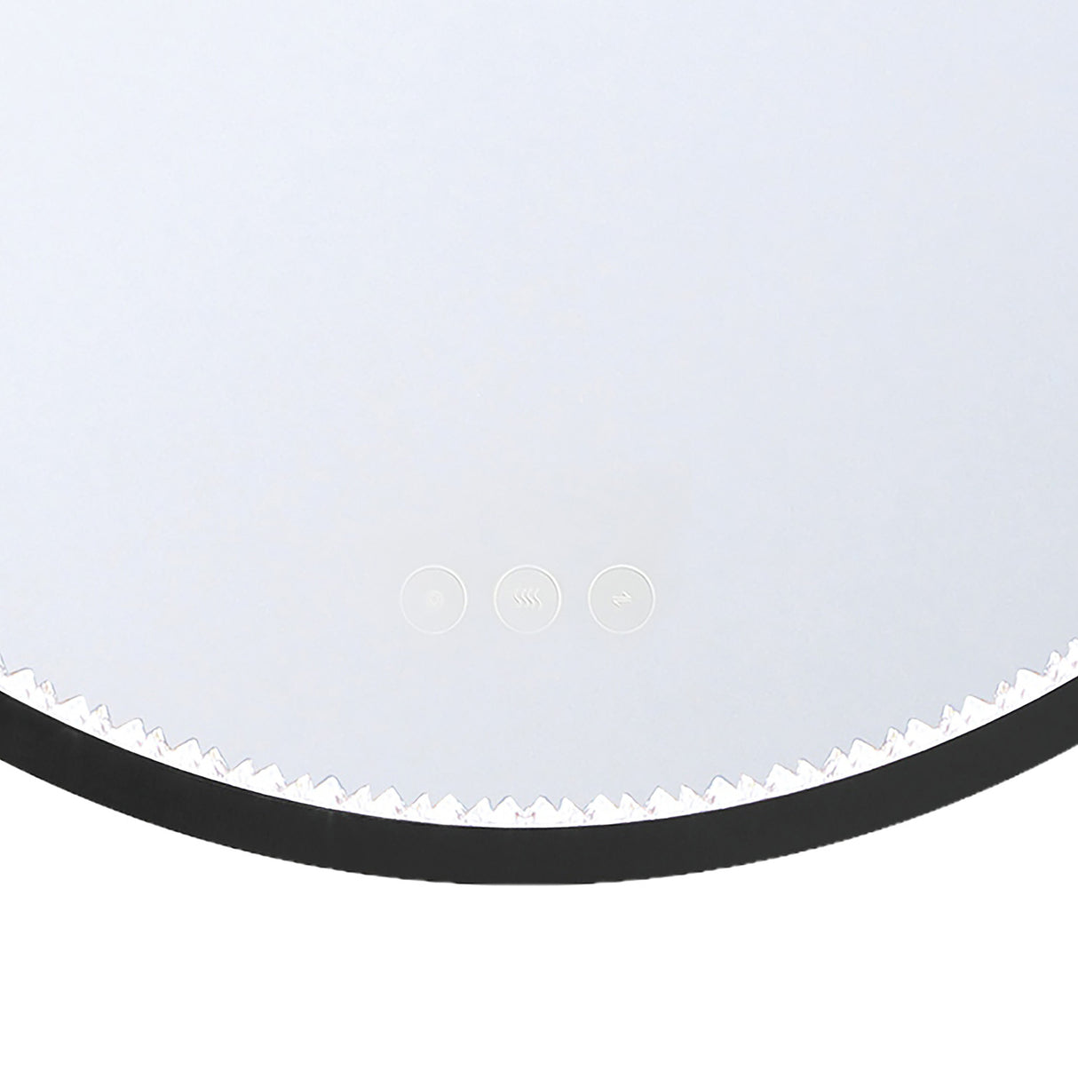Mildred LED Round Mirror 30" x 30", Brushed Black