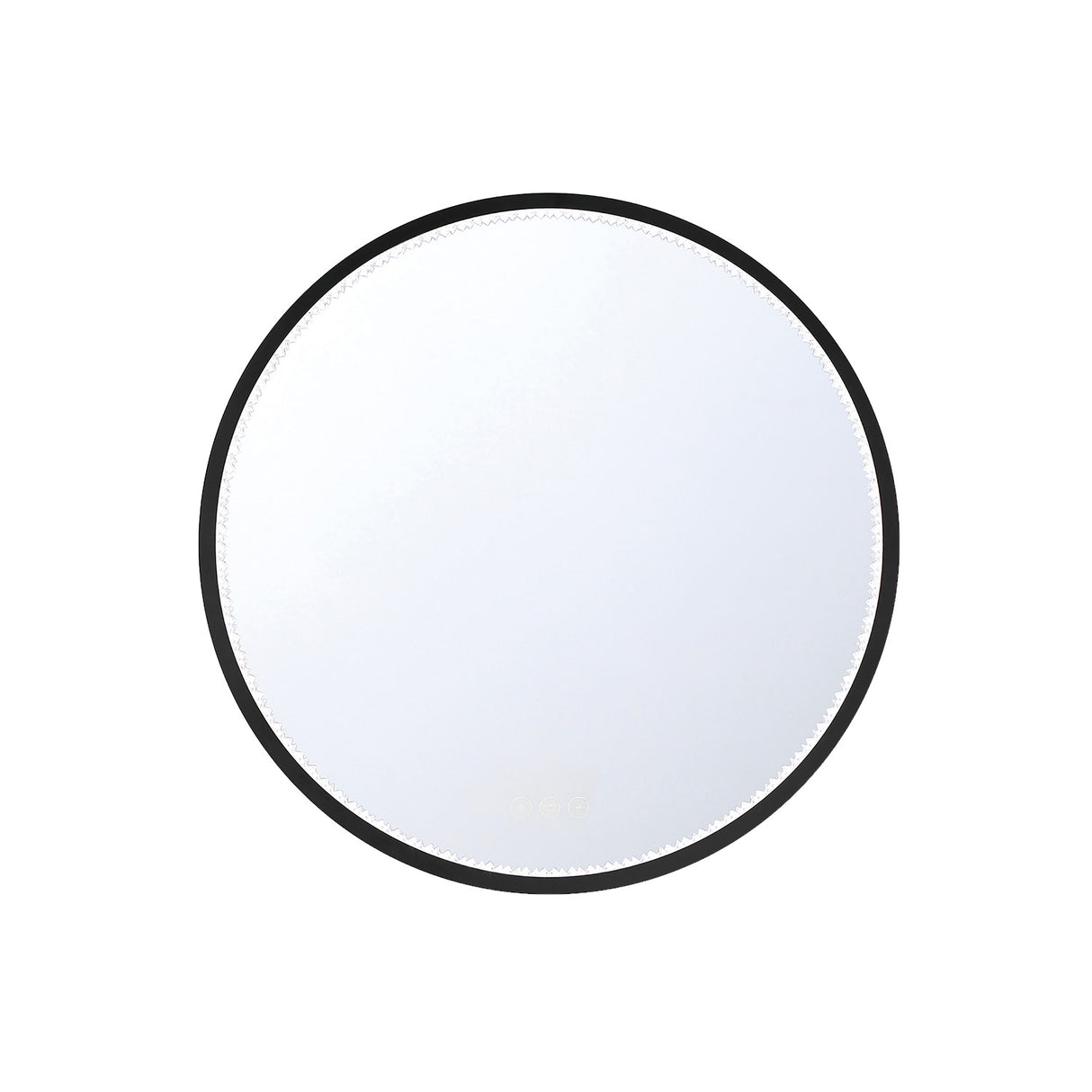 Mildred LED Round Mirror 30" x 30", Brushed Black