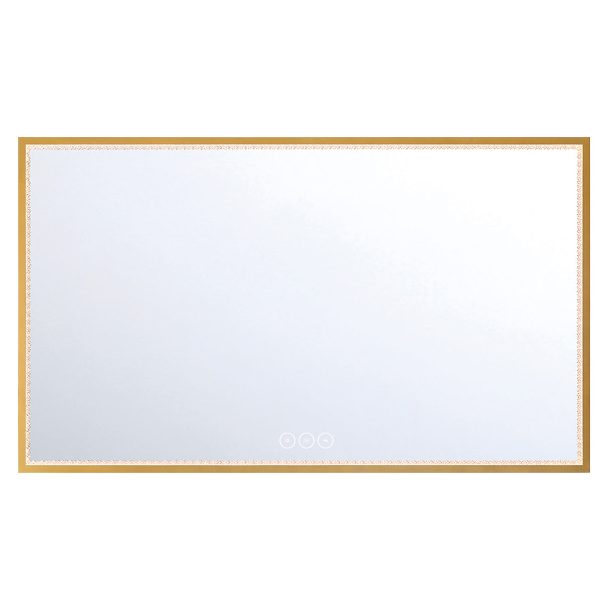 Mildred Extra Large LED Rectangular Mirror 32" x 54", Brushed Brass