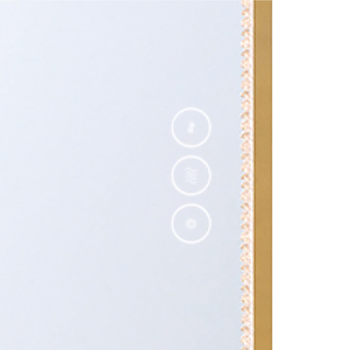 Mildred Extra Large LED Rectangular Mirror 32" x 54", Brushed Brass