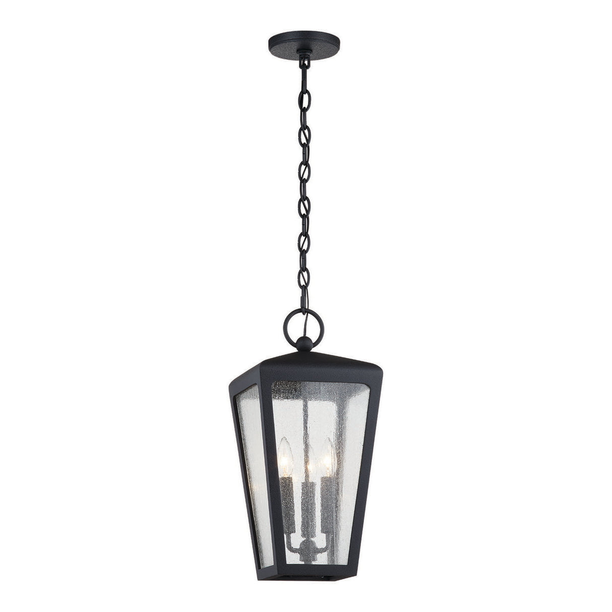 Barrett Outdoor Hanging Light 9", Textured Black