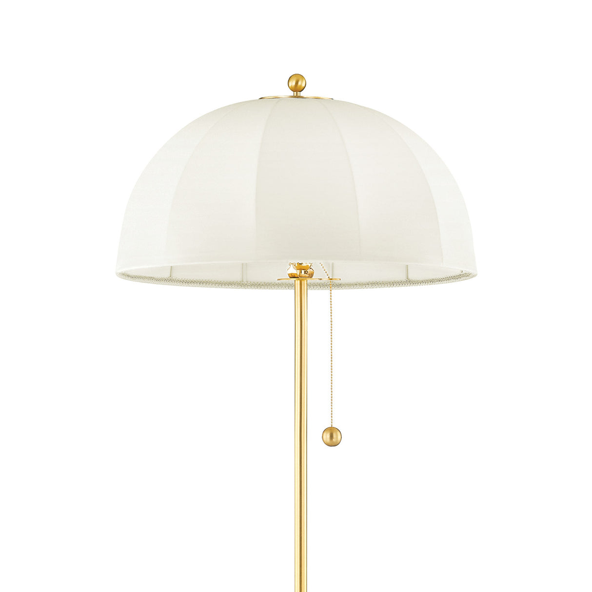 Mayfair Floor Lamp, Aged Brass