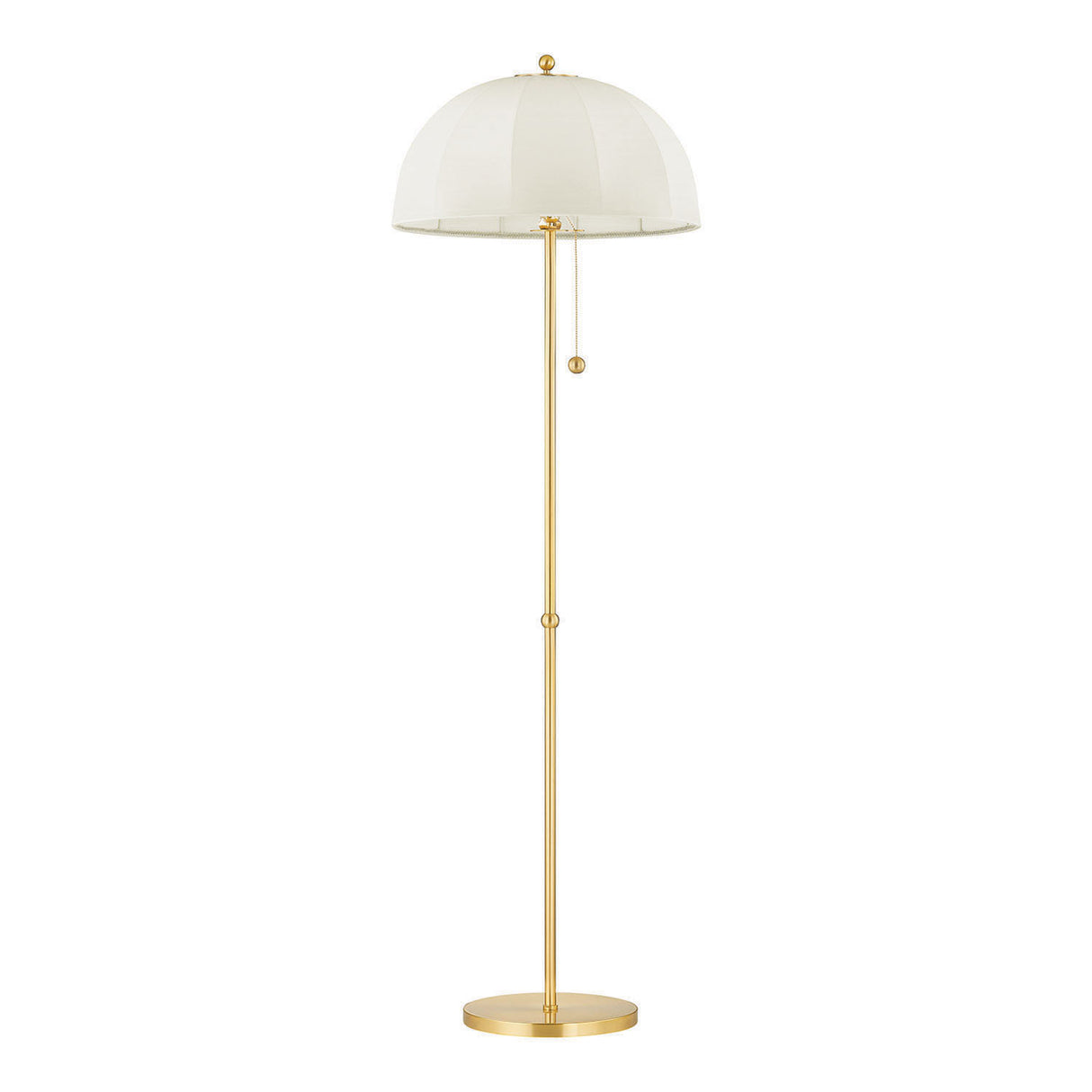 Mayfair Floor Lamp, Aged Brass