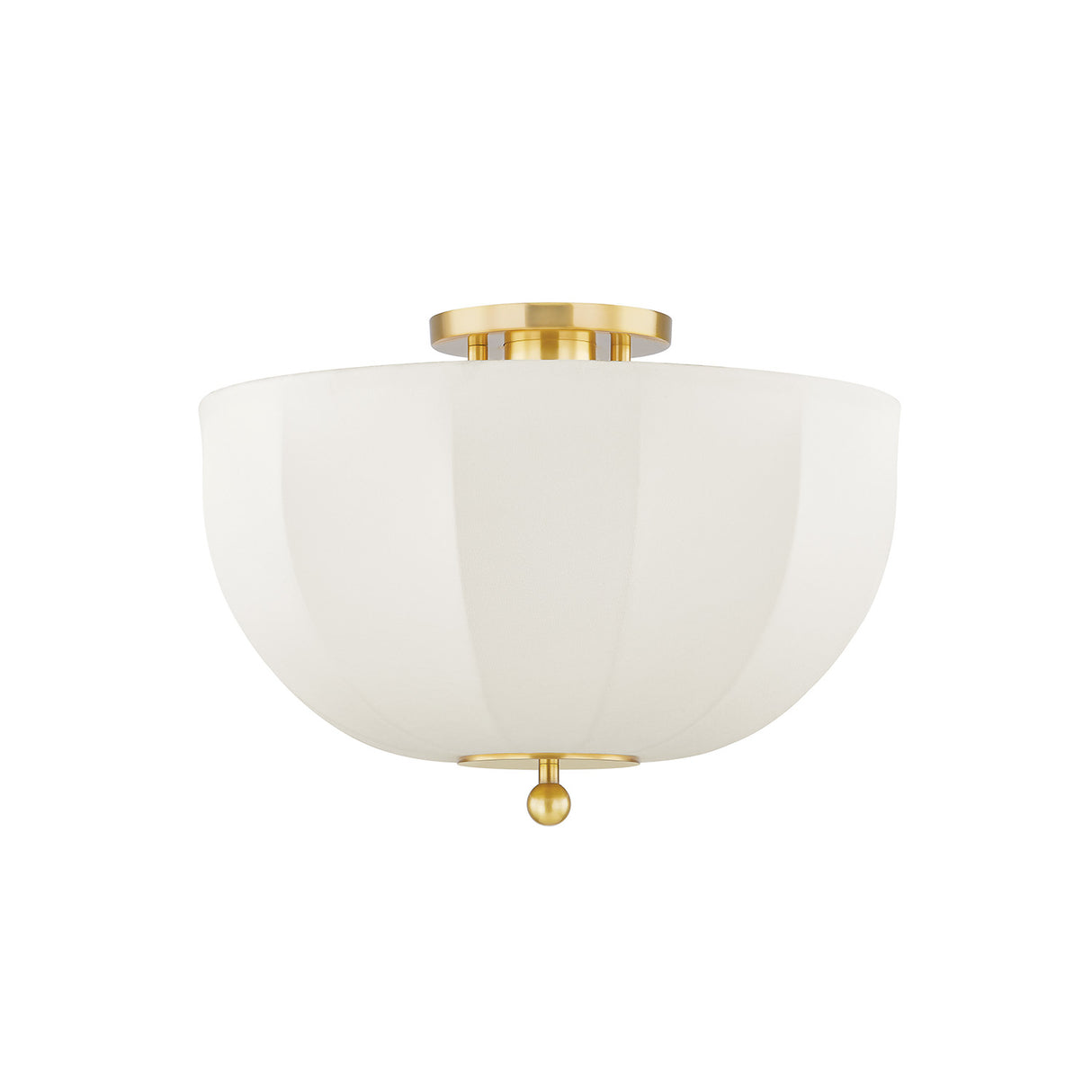 Mayfair Flush Mount 13", Aged Brass