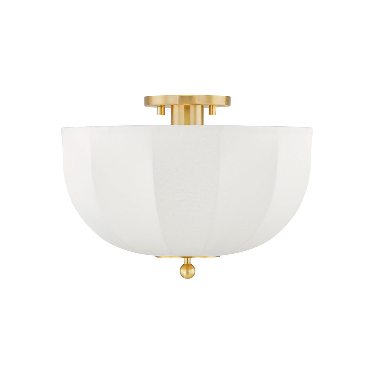 Mayfair Flush Mount 13", Aged Brass