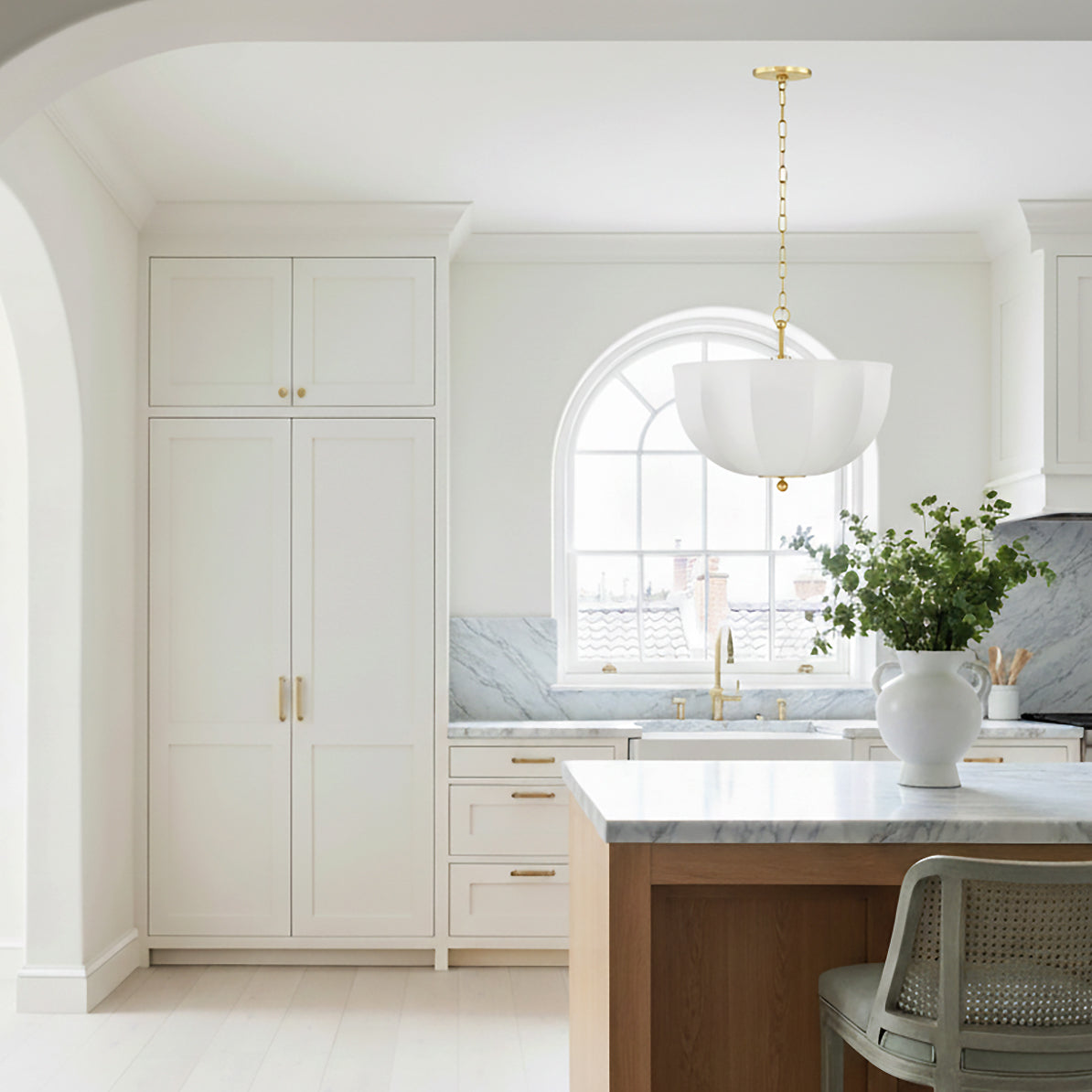 Mayfair Pendant 20" for Modern Farmhouse home with White Cabinetry