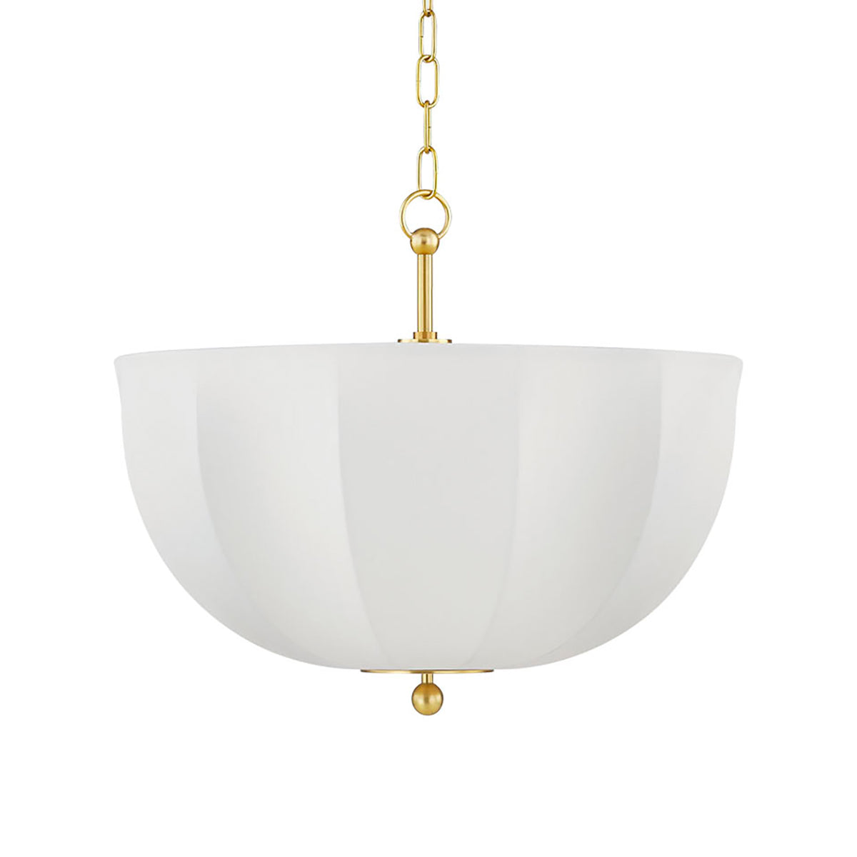 Mayfair Pendant 20", Aged Brass