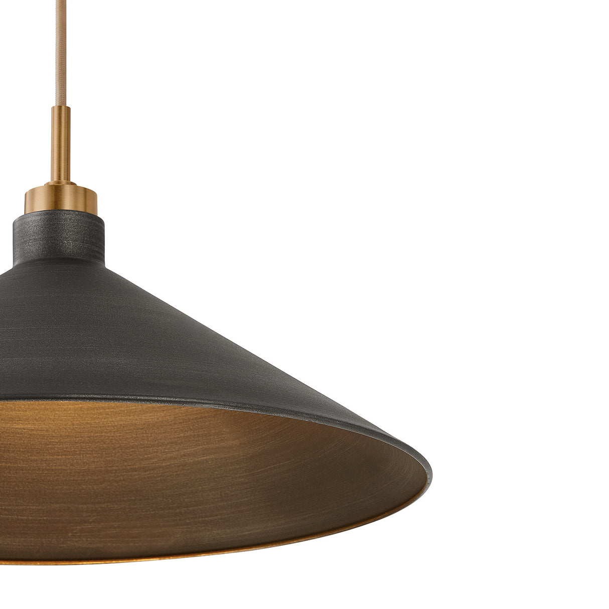 Gideon Wall Sconce, Graphite and Patina Brass