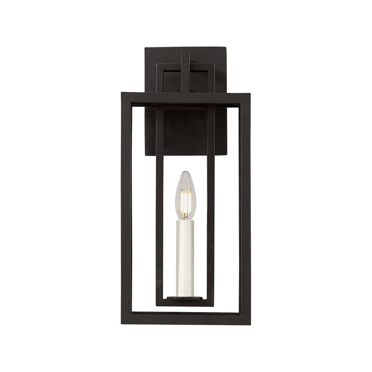 Durham Outdoor Wall Light, Small 16" Textured Black