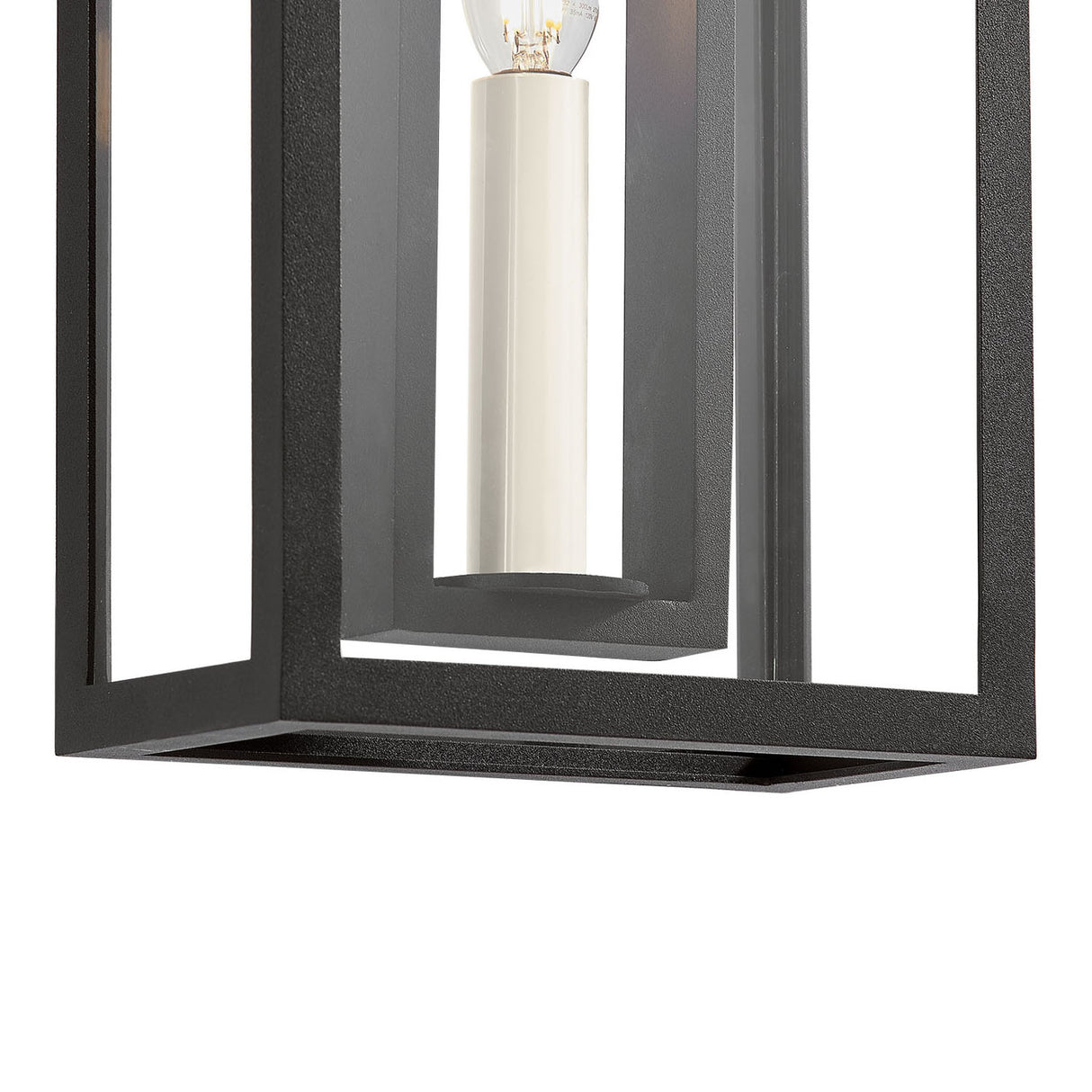 Durham Outdoor Wall Light, Small 16" Textured Black