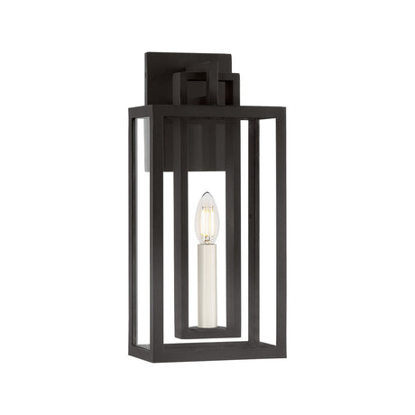 Durham Outdoor Wall Light, Small 16" Textured Black