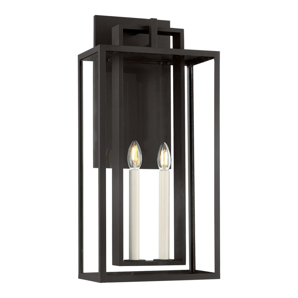 Durham Outdoor Wall Light, Large 25" Textured Black