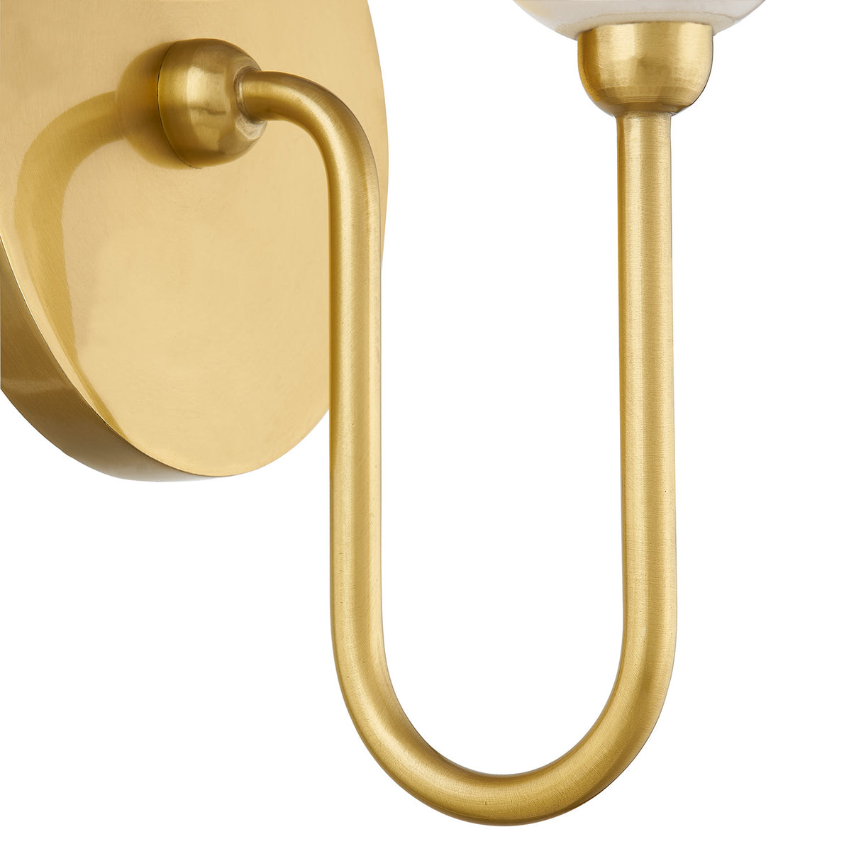 Adelaide Wall Sconce 9", Aged Brass and Antique Ivory Ceramic