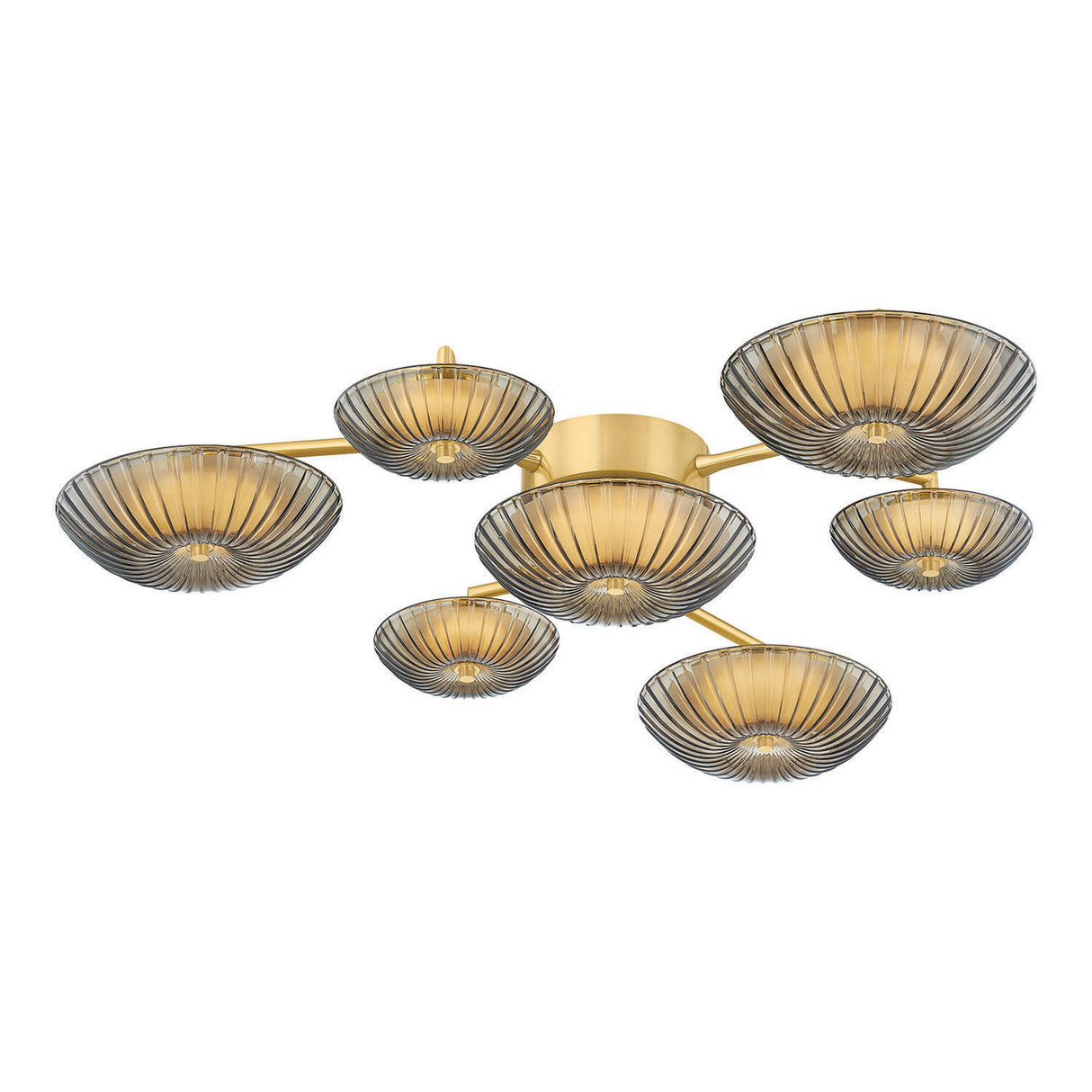 Gaia LED Flush Mount 41", Aged Brass