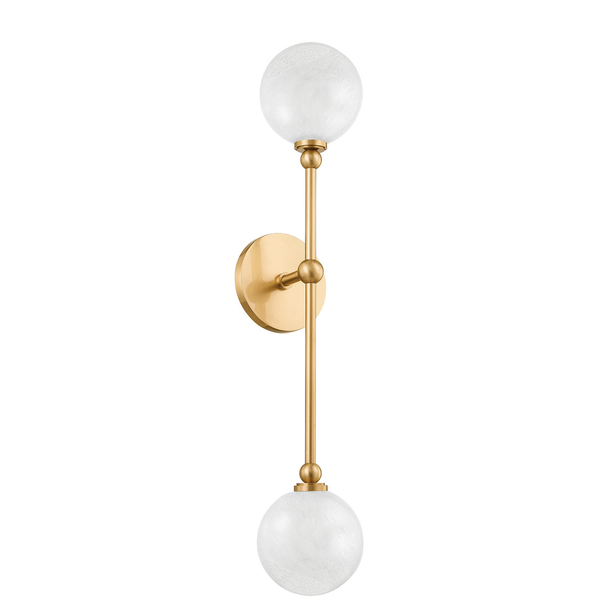 Olivia 2 Light Wall Sconce 24", Aged Brass