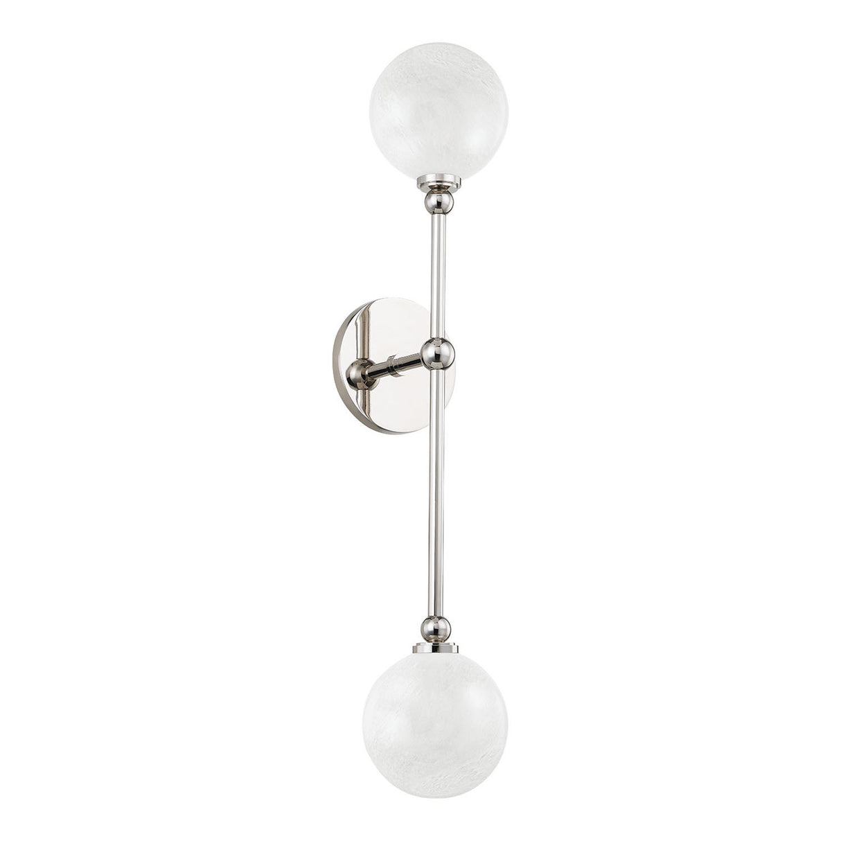 Olivia 2 Light Wall Sconce 24", Polished Nickel