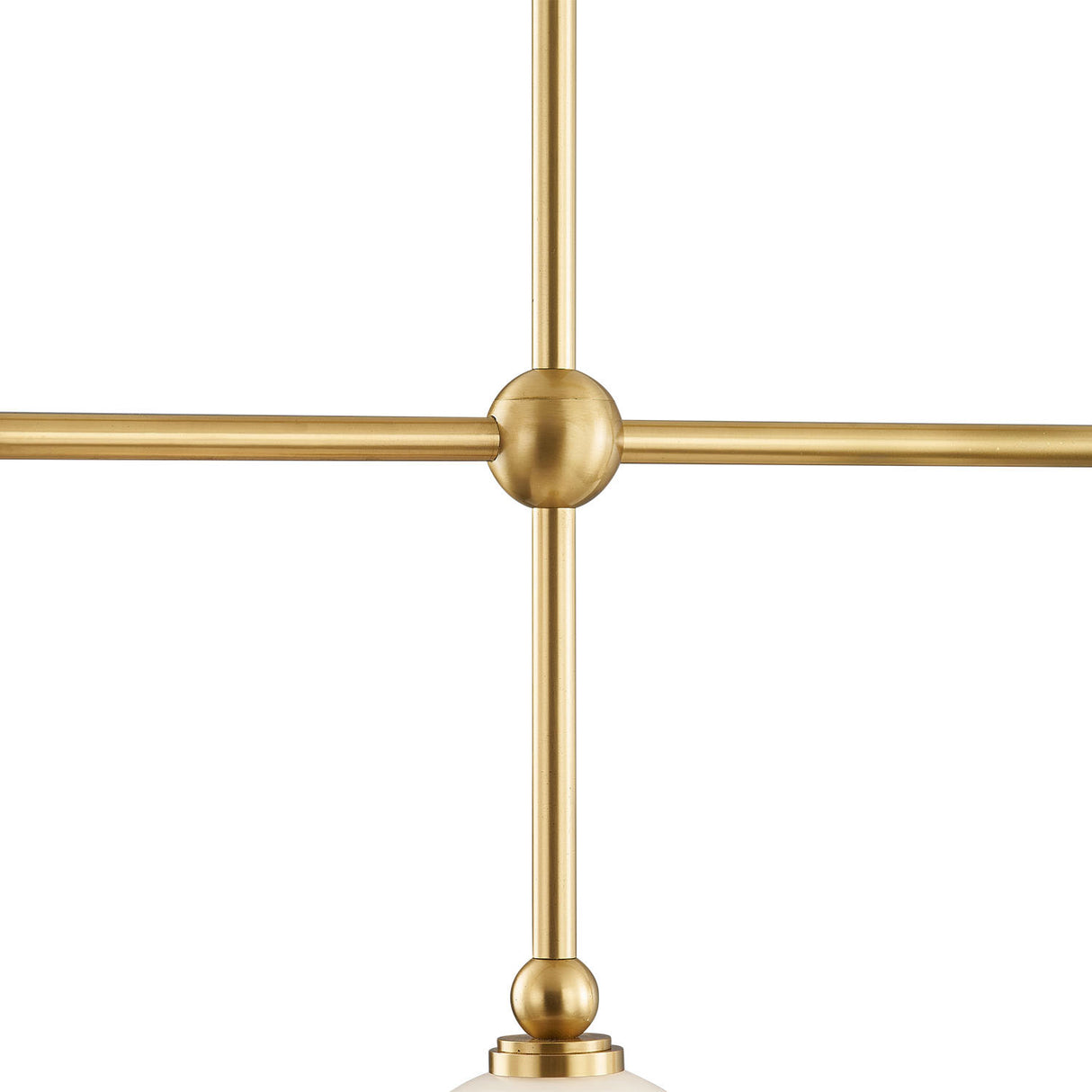 Olivia 4 Light Linear Pendant 46", Aged Brass