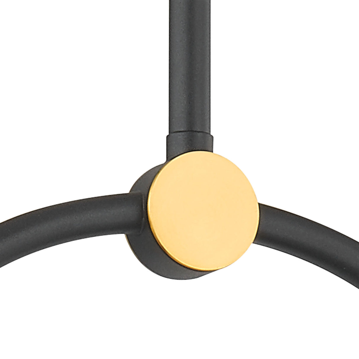 Penrose 6 Light Linear Chandelier 43", Aged Brass and Textured Black