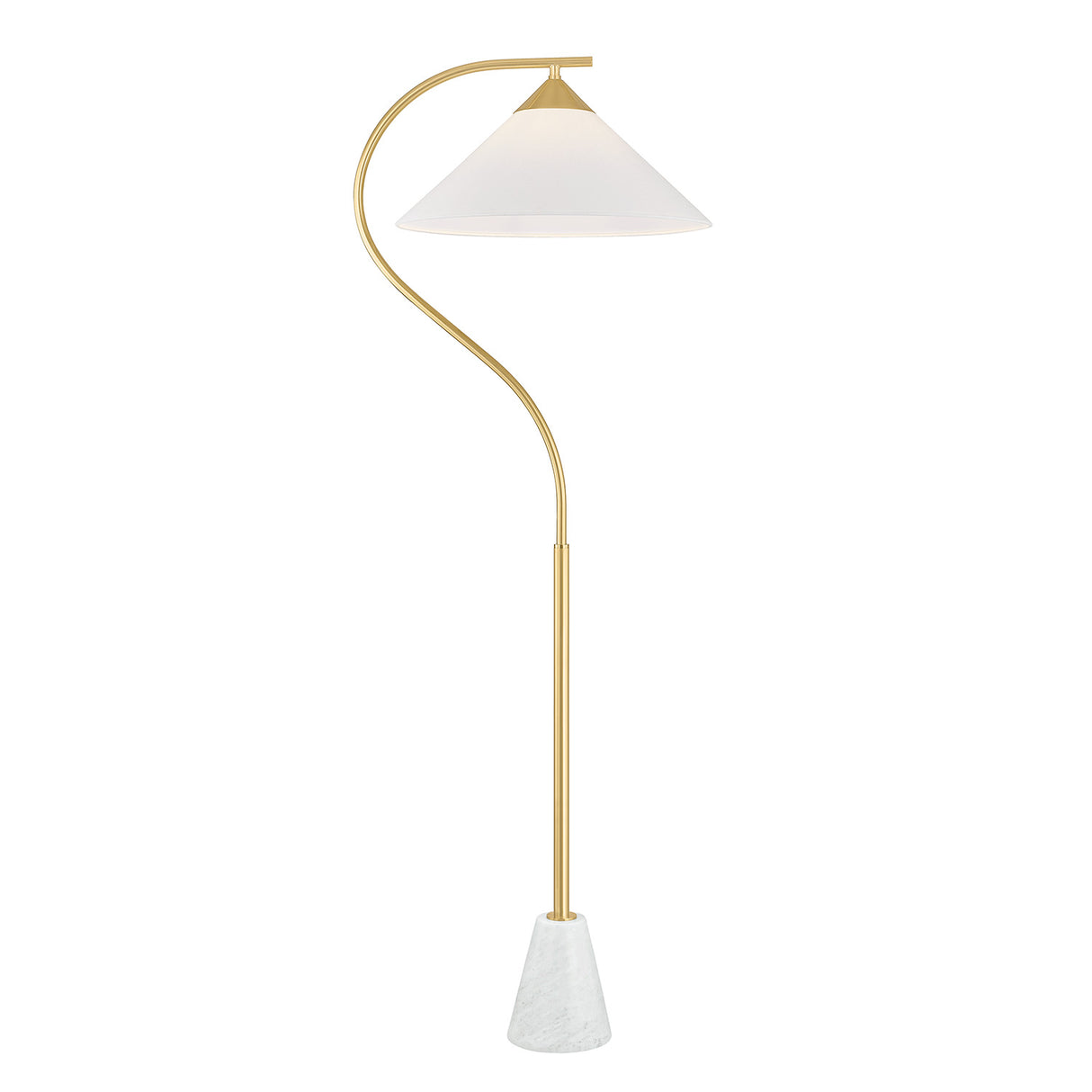 Seraphina Floor Lamp, Aged Brass