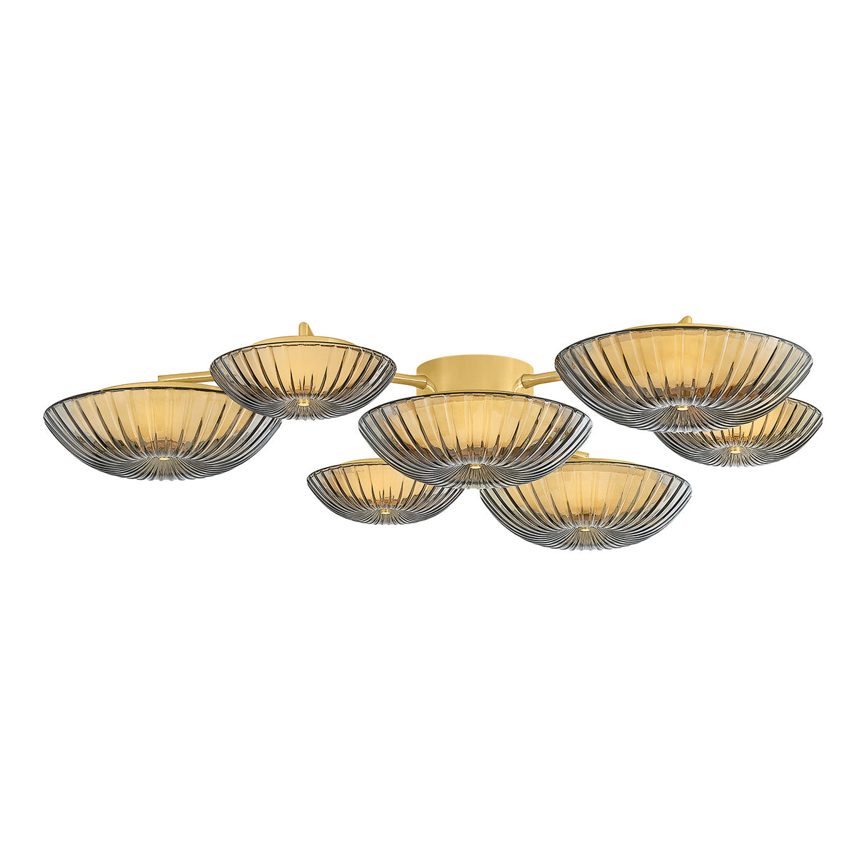 Gaia LED Flush Mount 52", Aged Brass