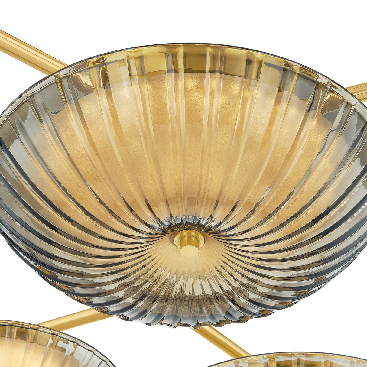 Gaia LED Flush Mount 52", Aged Brass