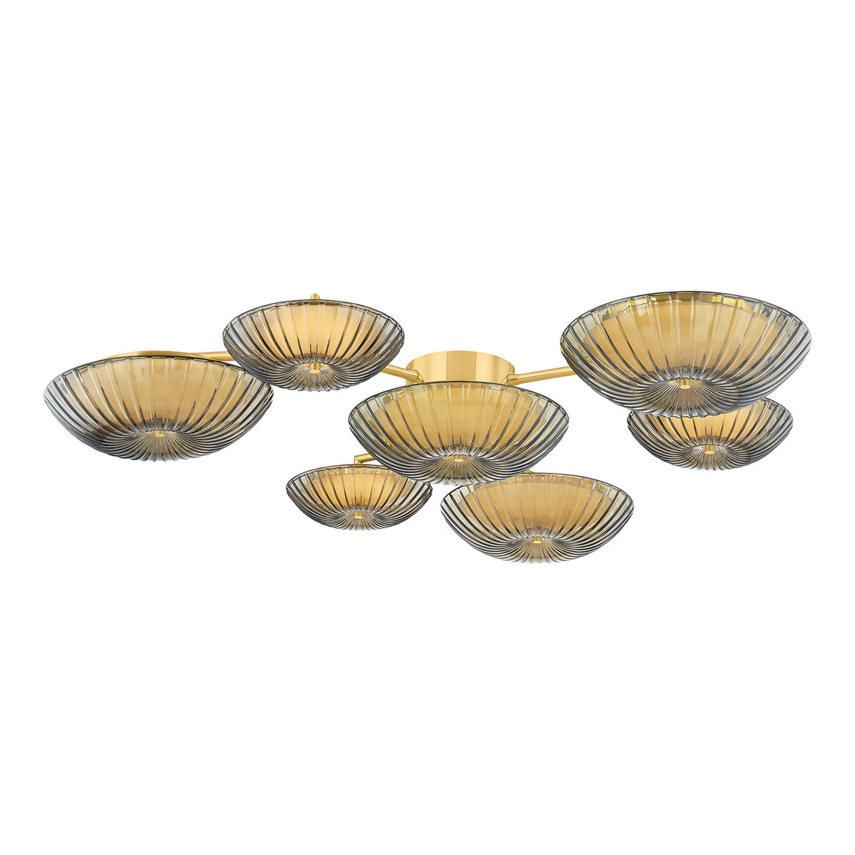 Gaia LED Flush Mount 52", Aged Brass