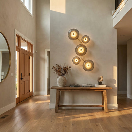 Gaia LED Wall Sconce 40" for Modern home with Warm Beige walls