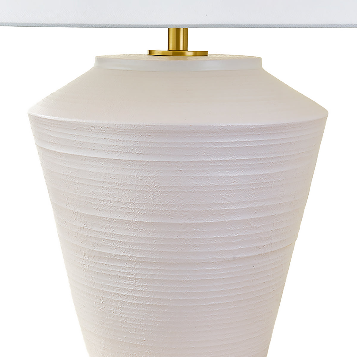 Calista Ceramic Table Lamp, Whitewashed Terracotta