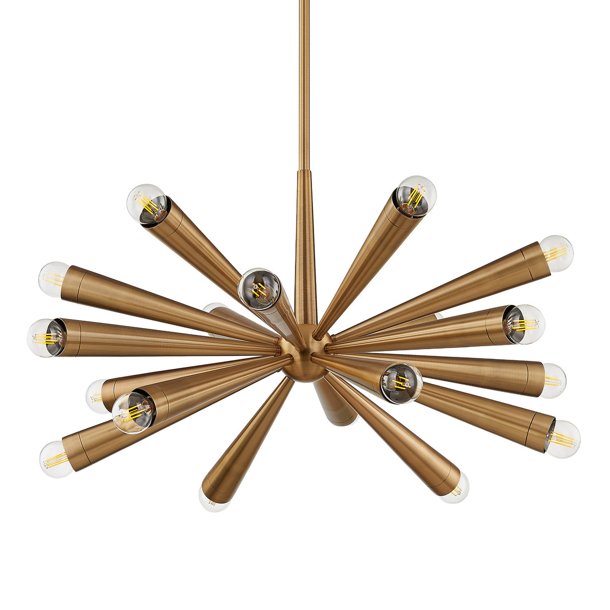 Camellia Medium Chandelier 30", Patina Brass