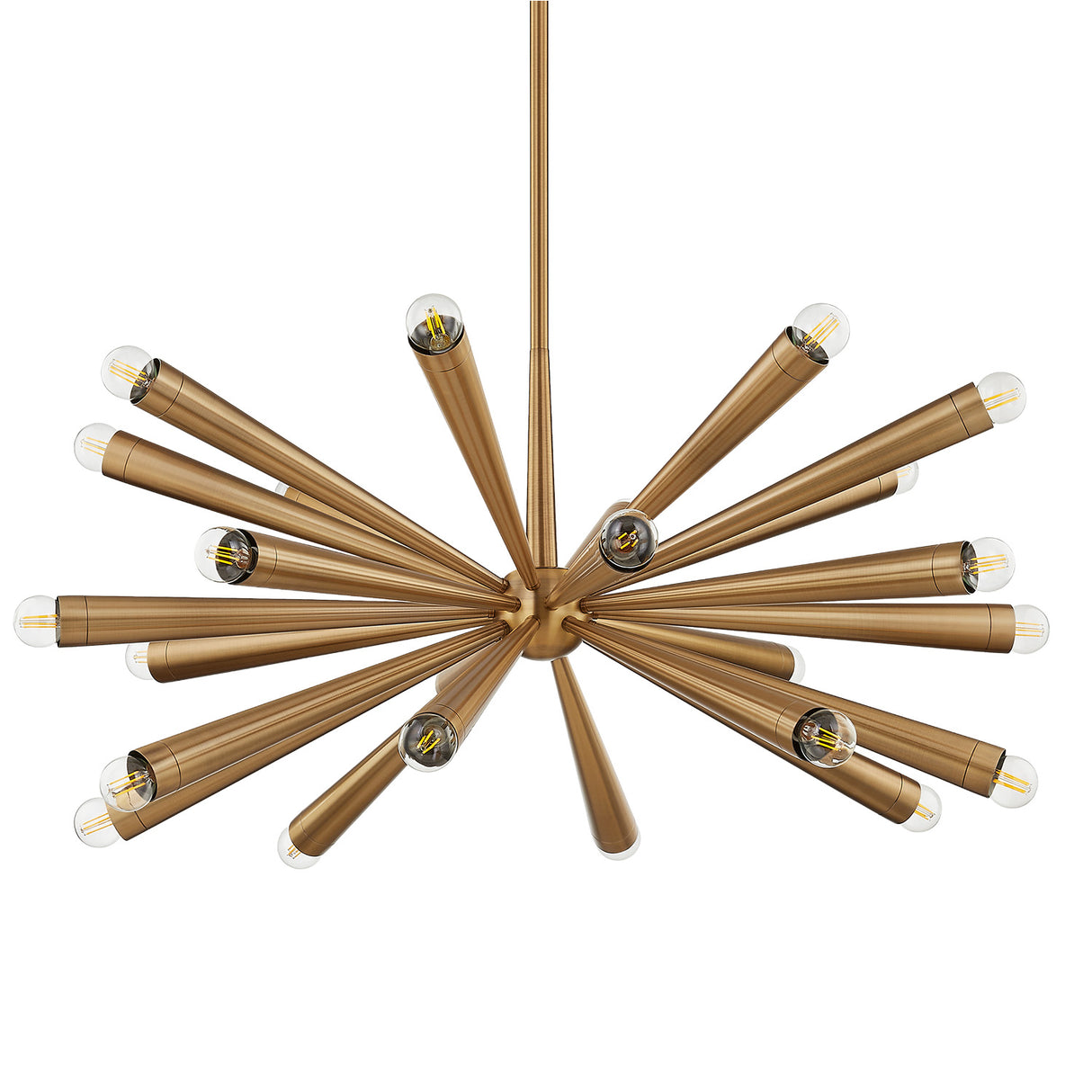 Camellia Large Chandelier 40", Patina Brass