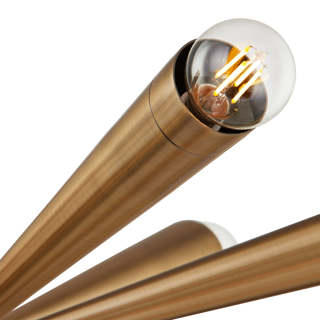 Camellia Large Chandelier 40", Patina Brass