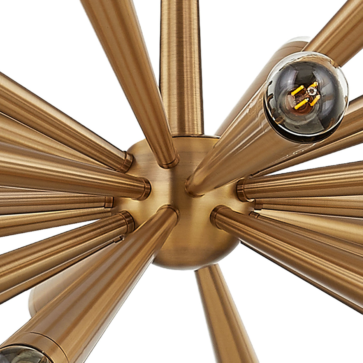 Camellia Large Chandelier 40", Patina Brass