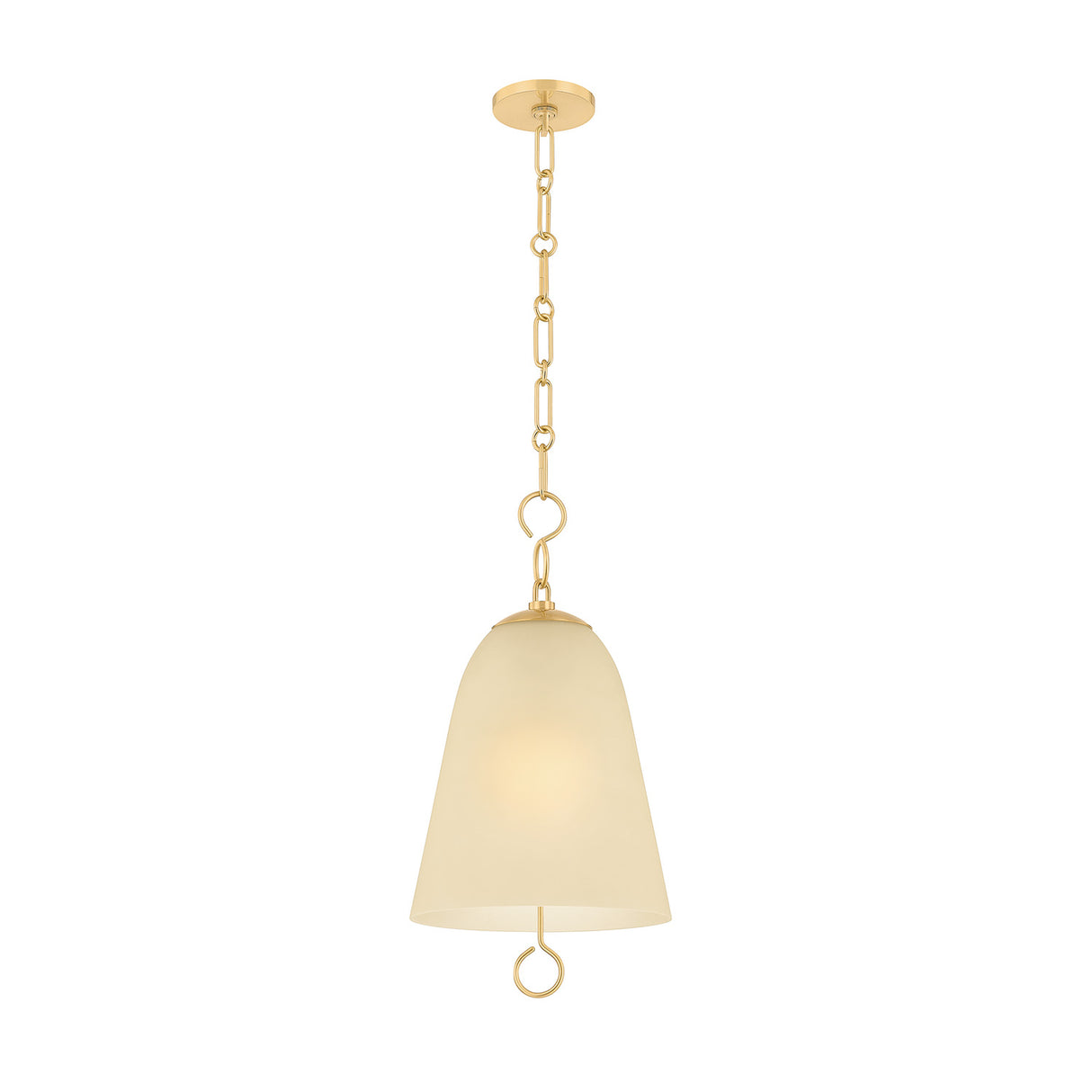 Bellport Medium Pendant 14", Aged Brass