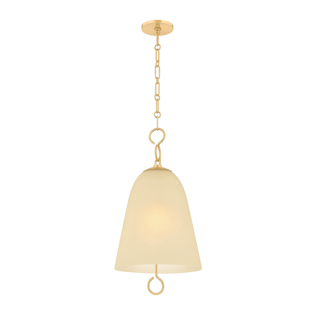 Bellport Small Pendant 11", Aged Brass