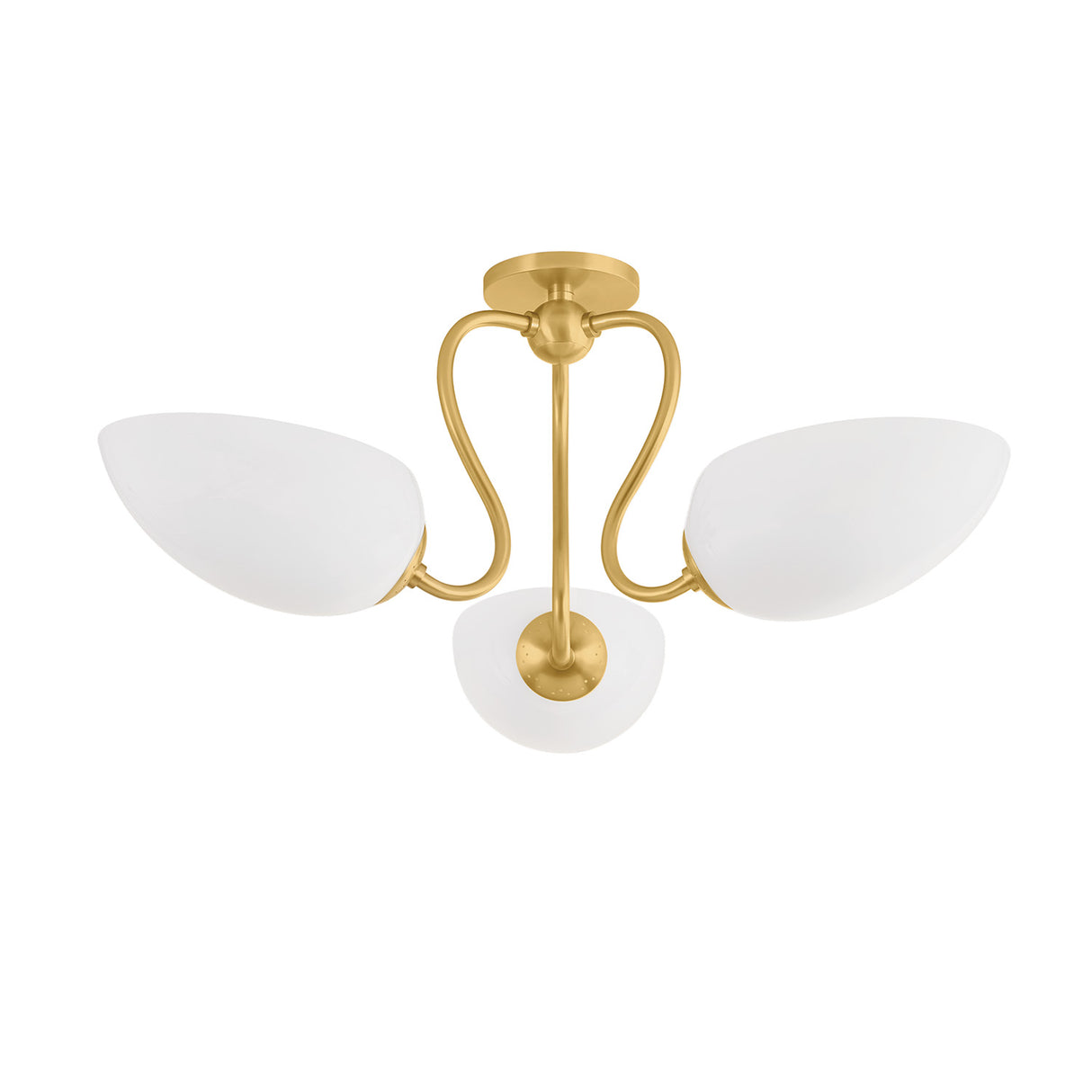 Calliope Semi-Flush 27", Aged Brass