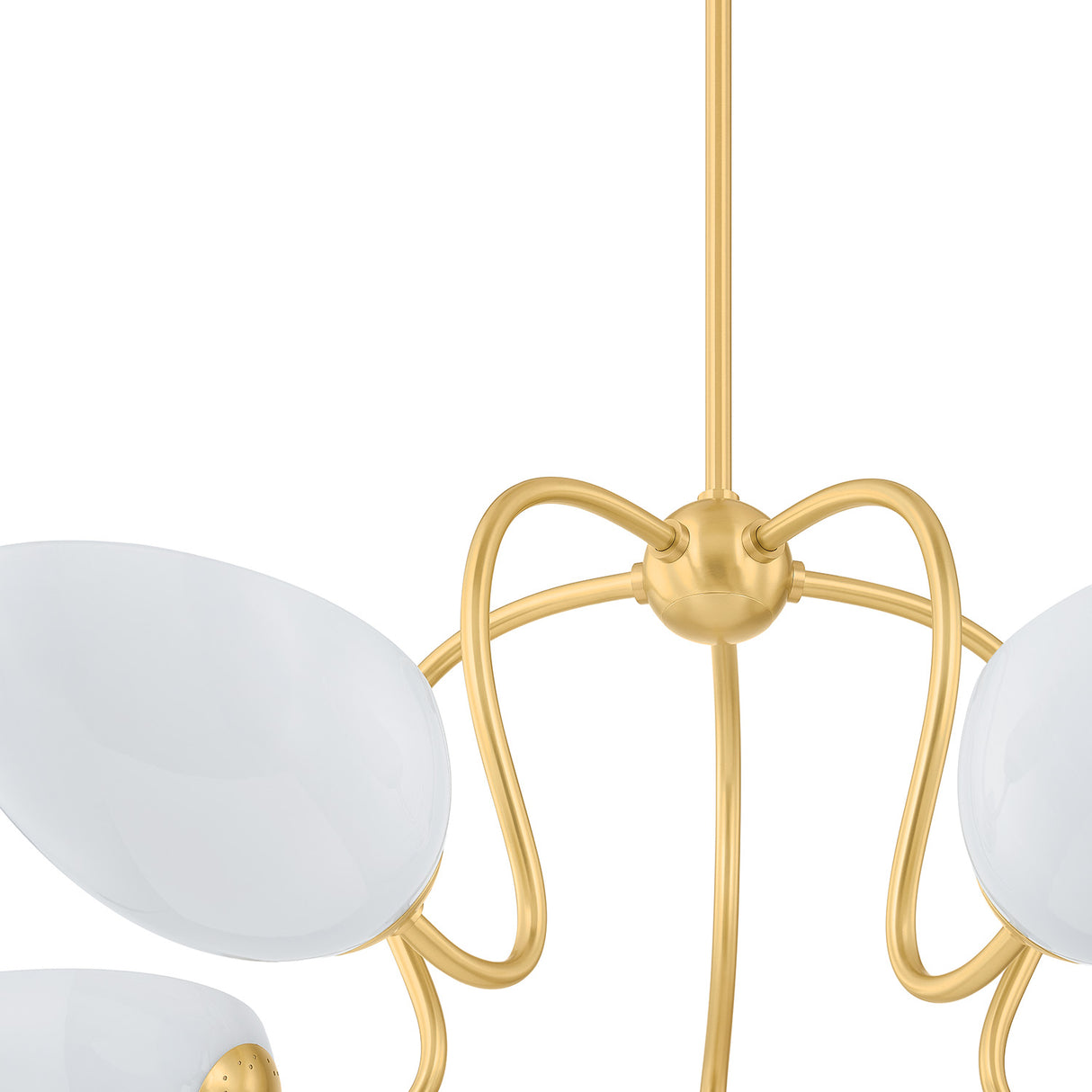 Calliope 5 Light Chandelier 34", Aged Brass